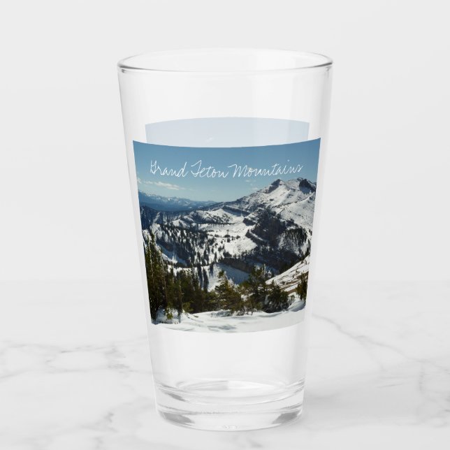 Schneebedeckungen des Grand Teton Mountains II Fot Glas (Vorderseite)