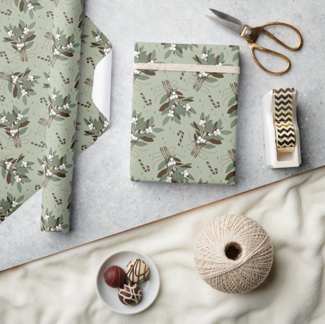 Schneebeeren Geschenkpapier (Kunsthandwerk)