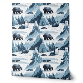 Schneeberg Arktische Wildtierschale und Stick Tapete