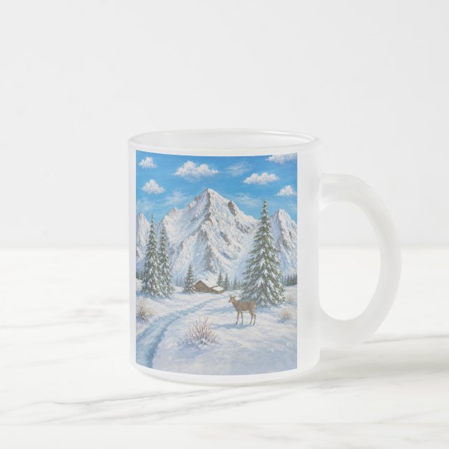 Schneeberg-Frostglas-Tasse Mattglastasse (Rechts)