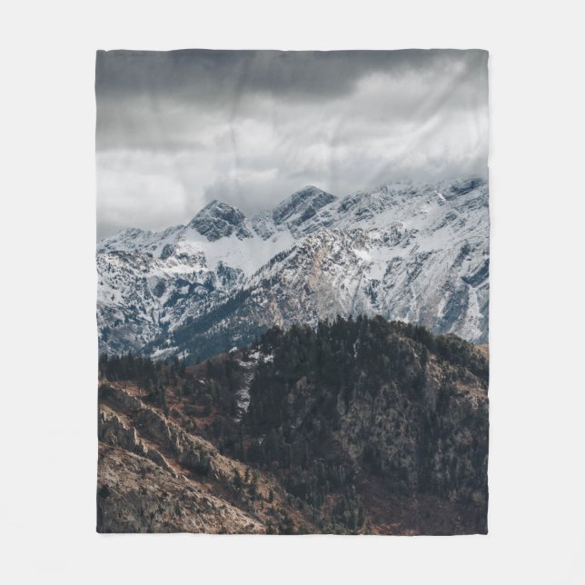 SCHNEEBERG-GEBIRGS-HINTERGRUNDBILD FLEECEDECKE (Vorderseite)