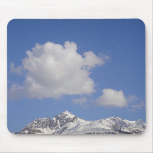 Schneeberg mit Wolken vor blauem Himmel, Mousepa Mousepad