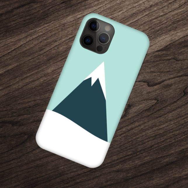 Schneeberg Skandinavier Winter Minimalistisch Blue Case-Mate iPhone Hülle (Von Creator hochgeladen)