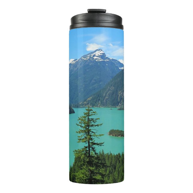 Schneeberg Türkissee in Washington Thermosbecher (Vorderseite)
