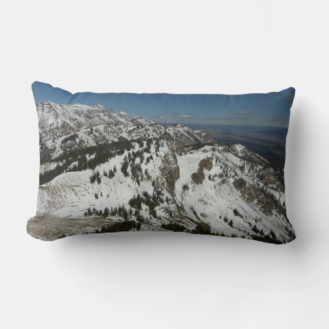 Schneeberge Gipfel des Großen Tetons I Fotografie Lendenkissen (Vorderseite)
