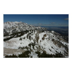 Schneeberge Gipfel des Großen Tetons I Fotografie Poster