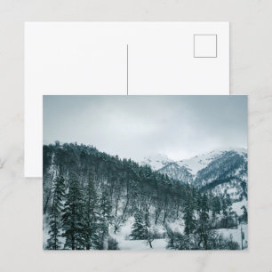 Schneeberge in Georgien Postkarte