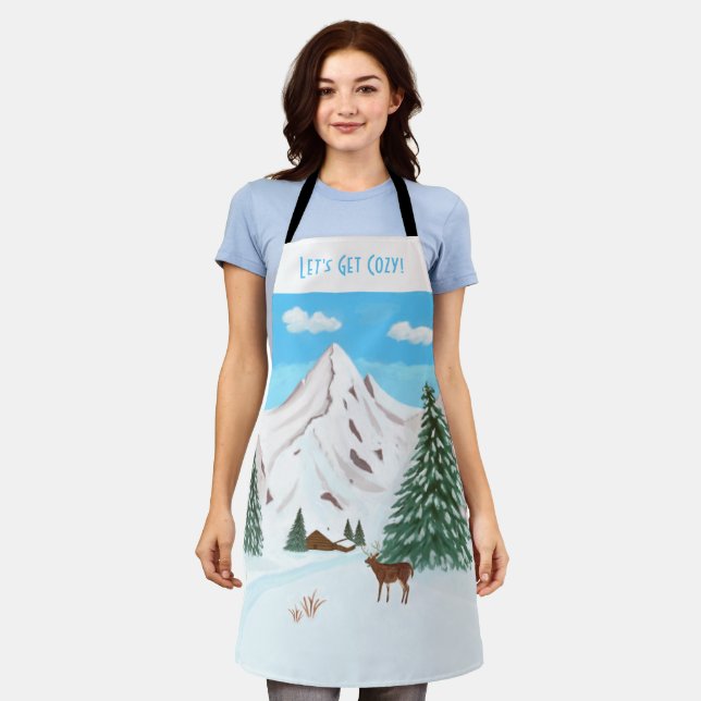 Schneeberge-Schürze Schürze (Getragen)
