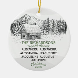 Schneebergische Winterholzkabine X 7 Keramik Ornament