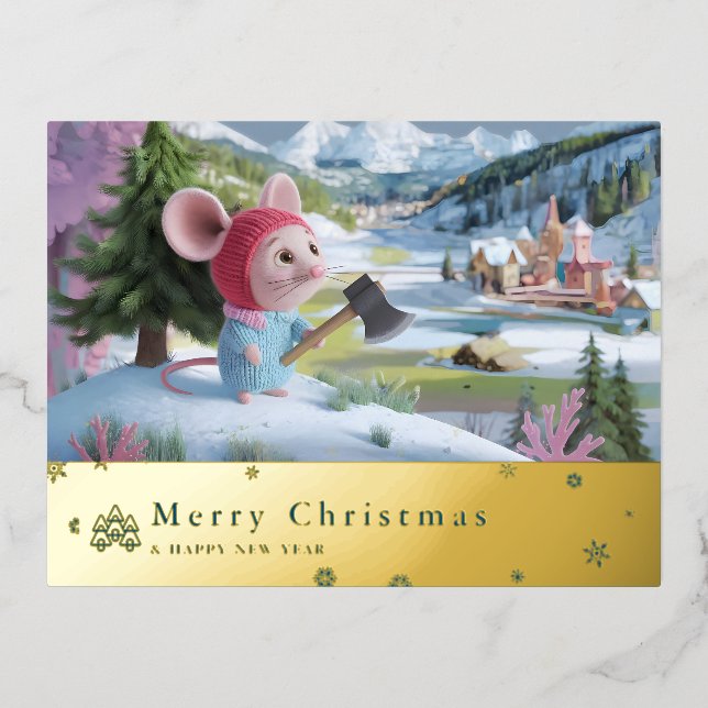 Schneebergmaus, rote Postkarte F (Vorderseite)