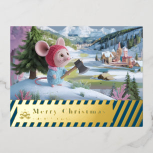 Schneebergmaus, rote Postkarte F