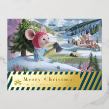 Schneebergmaus, rote Postkarte F