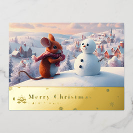 Schneebergmaus, rote Postkarte Q