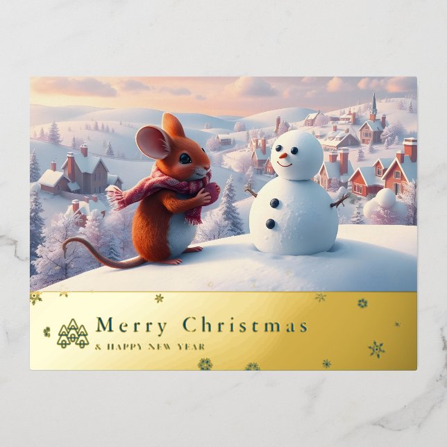 Schneebergmaus, rote Postkarte Q (Vorderseite)