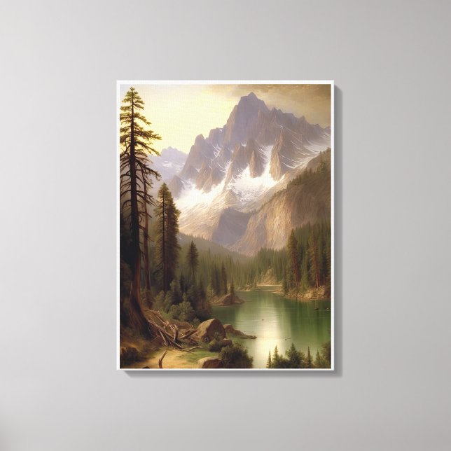 Schneebergsee Landschaftsbild Malerei Leinwanddruck (Vorderseite)