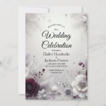 Schneeberührte Pflaume und Elfenblumen-Hochzeit