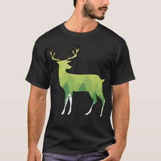Schneebesichtigung auf einer Rentierwand T-Shirt