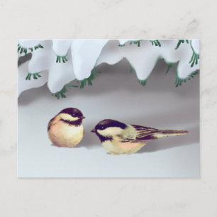SCHNEEBIRTE VON SHARON SHARPE POSTKARTE