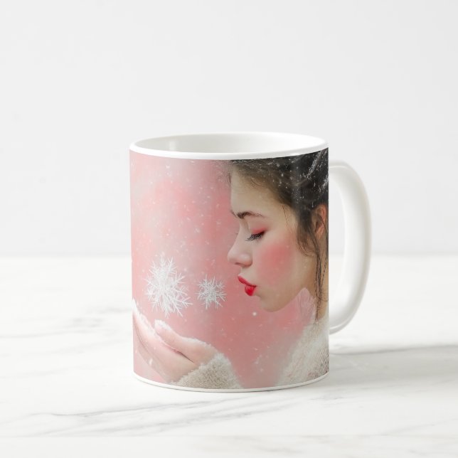 Schneebläschen Kaffeetasse (VorderseiteRechts)