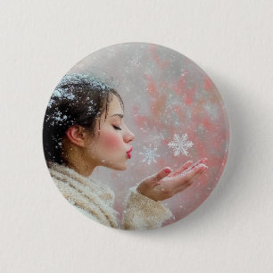 Schneeblumen wehen button