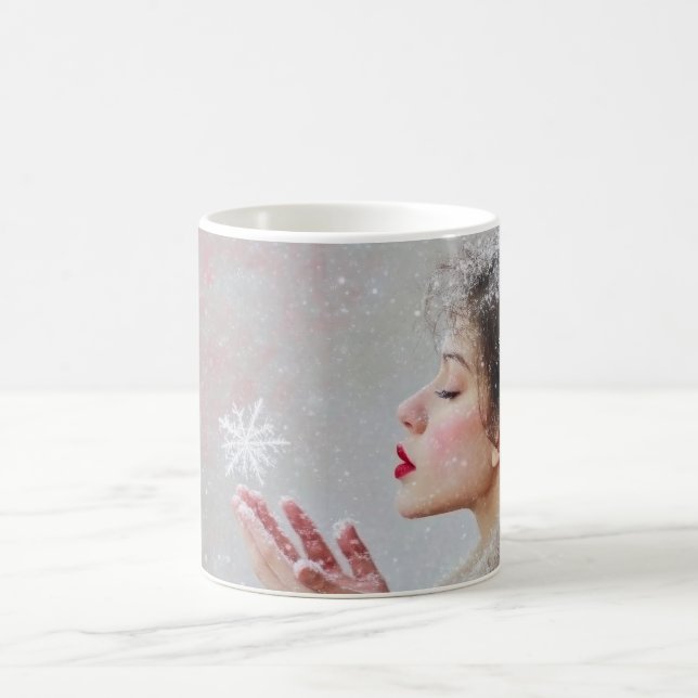 Schneeblumen wehen kaffeetasse (Mittel)