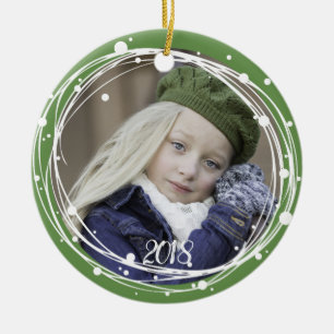 Schneebubbles Weihnachtsfeiertag Keramikornament