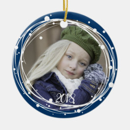 Schneebubbles Weihnachtsfeiertag Keramikornament