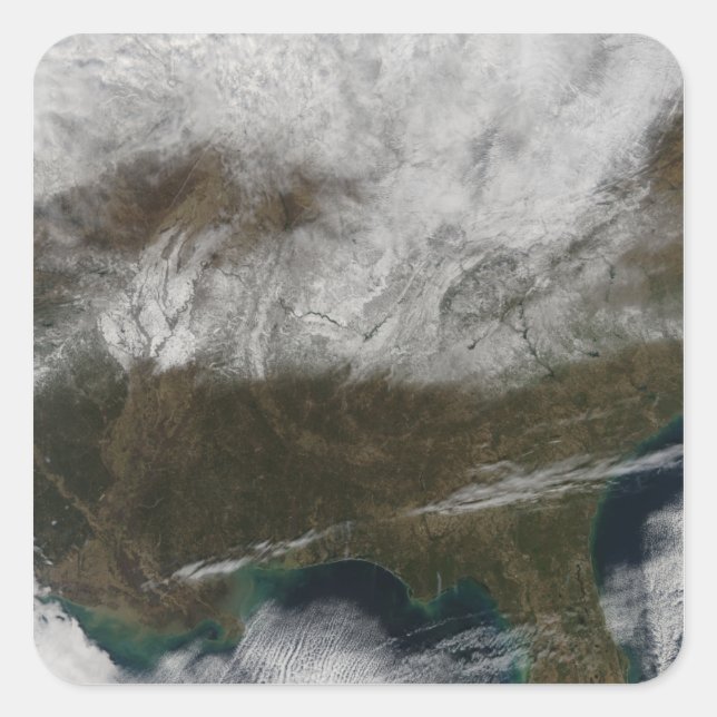 Schneedecke aus Nordosttexas Quadratischer Aufkleber (Vorderseite)