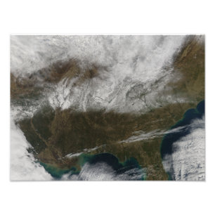 Schneedecke, die von nordöstlichem Texas ausdehne Fotodruck