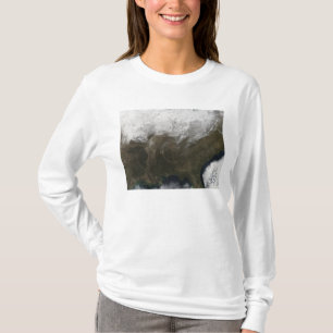 Schneedecke über den Vereinigten Staaten T-Shirt