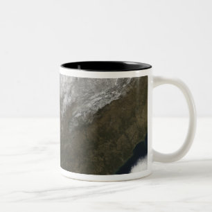 Schneedecke über den Vereinigten Staaten Zweifarbige Tasse