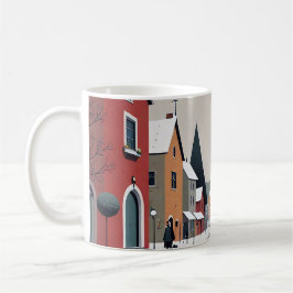 Schneedorf, zu Weihnachten dekoriert - Kaffee Tass Kaffeetasse