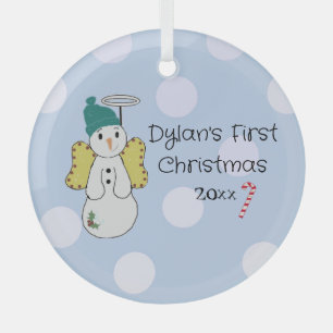 Schneeengel Baby's erstes Weihnachten Ornament Aus Glas