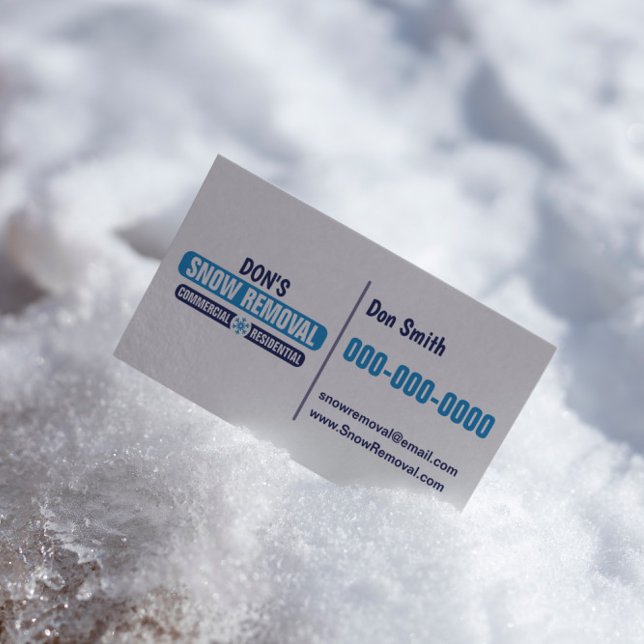 Schneeentfernungskarte mit doppelseitiger Visitenk Visitenkarte (Snow Removal Double Sided Business Card)