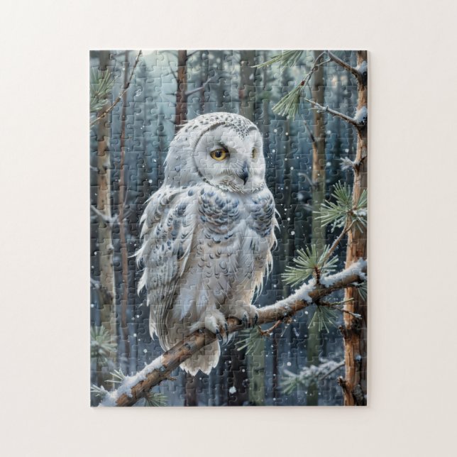 Schneeeule im Winter (Vertikal)