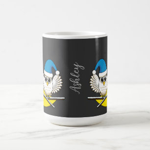 Schneeeule in der Winternacht des Neumonds Name Kaffeetasse