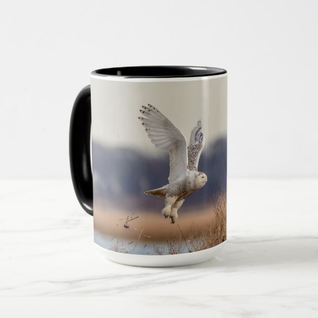 Schneeeule startet tasse (Vorderseite Links)