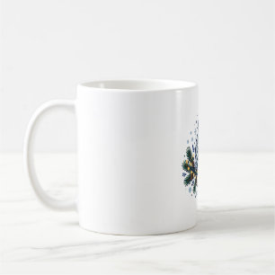 Schneeeulen-Weihnachtslichter Winterkunst Kaffeetasse