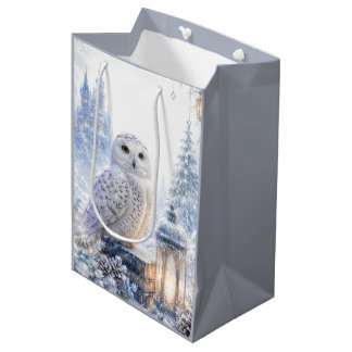 Schneeeulen-Wintermagie Mittlere Geschenktüte
