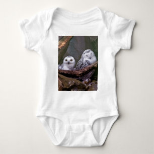 Schneeeulenpaar Wald Wildlife-Kunst Baby Strampler