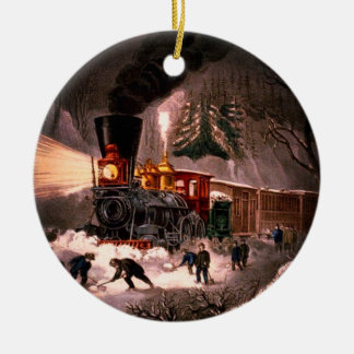 Schneefahrbahn Keramik Ornament