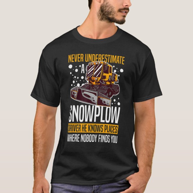 Schneefahrerschnee für den Schneefahrer der Lkw-Ma T-Shirt (Vorderseite)