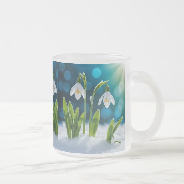 Schneefall-Blume Mattglastasse (Rechts)