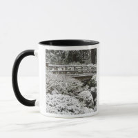 Schneefall im Japanischen Garten Portland,