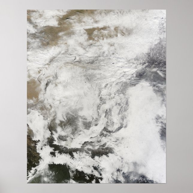 Schneefall in der China Poster (Vorne)