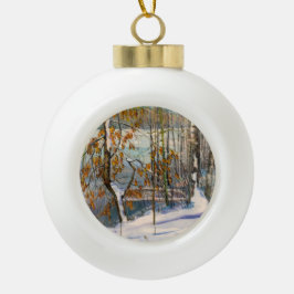 Schneefall Keramik Kugel-Ornament