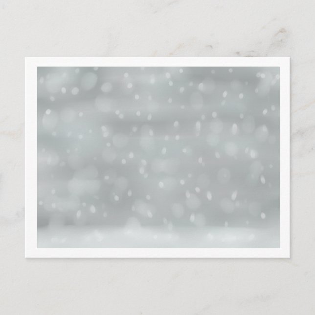 Schneefall Postkarte (Vorderseite)