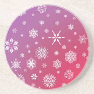 Schneefall Sandstein Untersetzer