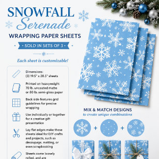Schneefall Serenade Geschenkpapier Set