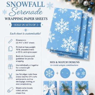 Schneefall Serenade Geschenkpapier Set